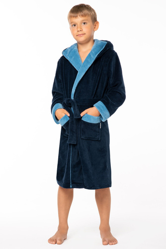Szlafrok dziecięcy Kids Delfino Envie navy/blue