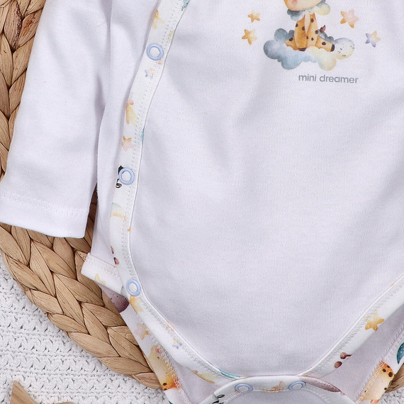 Body kopertowe Little Dreamers Nini z bawełny organicznej - dla niemowląt, 100% ekologiczne, bezniklowe napy