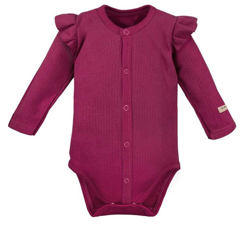 Body z długim rękawem rozpinane "Simply Comfy" Ewa Klucze- bordo