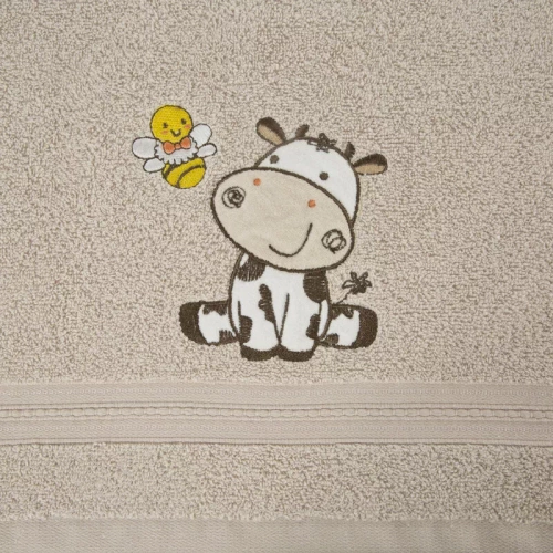 Niemowlęce okrycie kąpielowe Baby 67 Krówka Eurofirany beżowy 