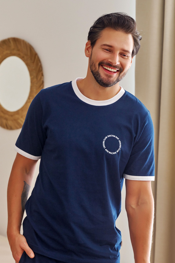 PMB.7218 Piżama Męska Doctor Nap - navy blue