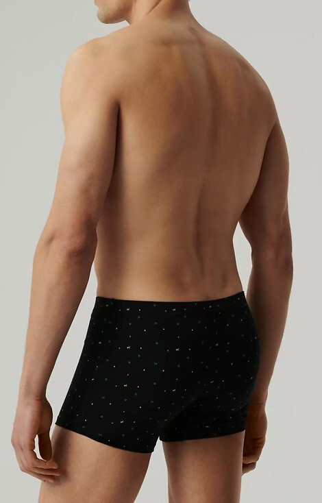 Bokserki męskie 3MH-204 A'3 Atlantic -zielony-czarny-grafitowy