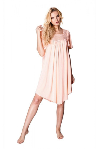 Koszula nocna damska 388 Józefina Mewa niebieski