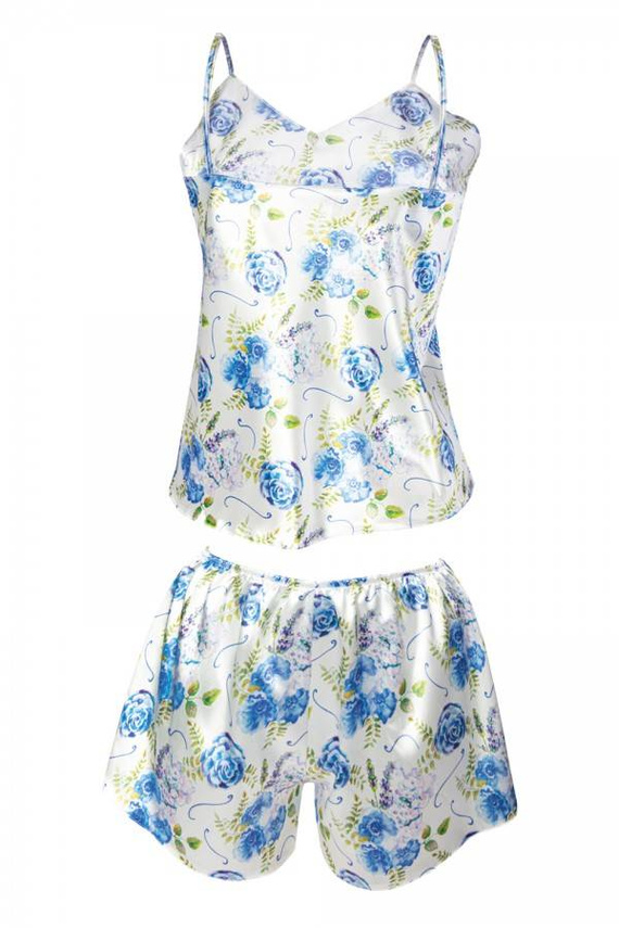 Komplet piżama damska Flowers DKaren -DK-KK 3 biały