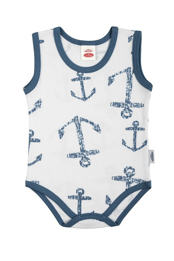 Body niemowlęce ramiączkach "BLUE SEA" Makoma niebieski