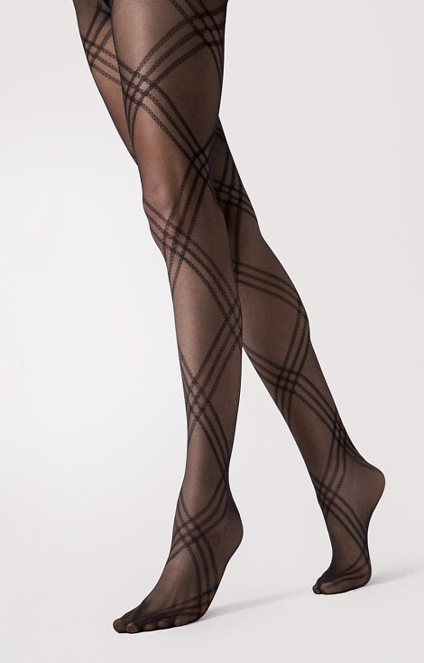 G6125 Tess rajstopy Fiore – wzorzyste 30 den, mikrofibra, eleganckie