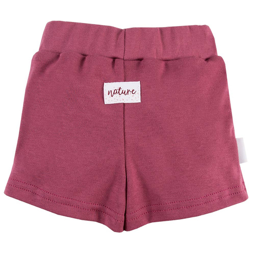 Szorty z wiązaniem dla dziewczynki Nature Ewa Klucze - róż