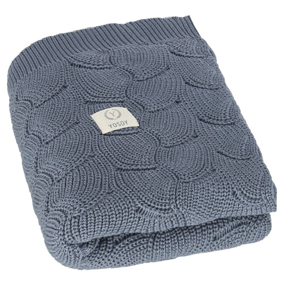 Kocyk WAVES eco cotton Denim Yosoy