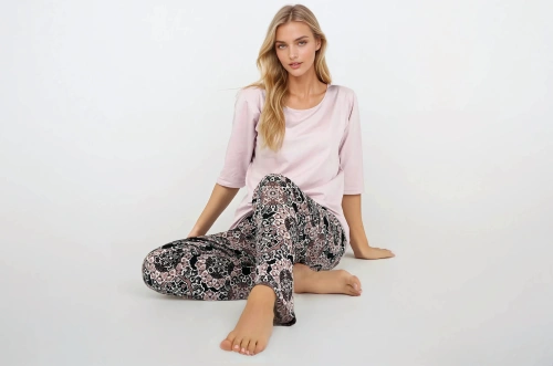 Piżama damska Desert Rose Momenti Per Me pink