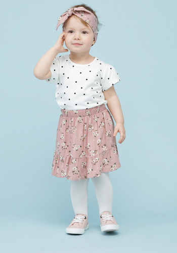 Spódniczka Tres Bien Pinokio - różowy kwiaty