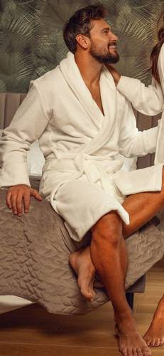 Szlafrok męski Matteo ByShelly - biały