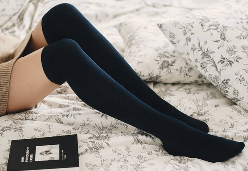 art.076 Zakolanówki damskie Steven - 019 czarne