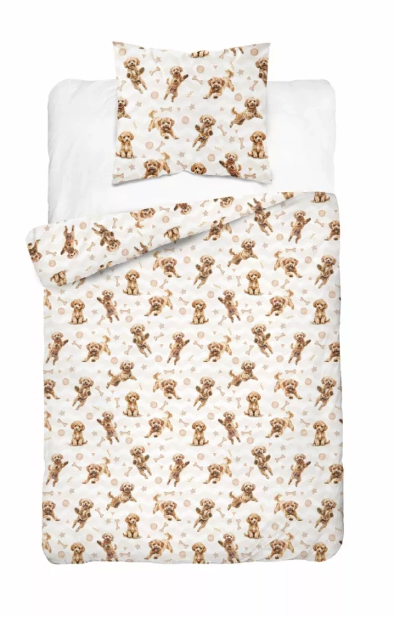 Pościel dziecięca bawełniana 5451 A Rudy Piesek Detexpol