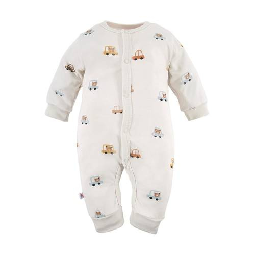 Pajac niemowlęcy bez stópek Cars & Bears Eevi - ecru