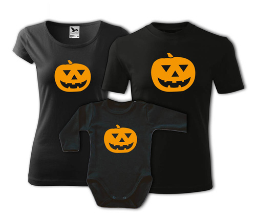 ZESTAW koszulek rodzinnych na HALLOWEEN - MAMA TATA DZIECKO