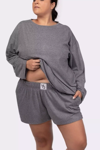 Piżama damska Joy longsleeve Mona melange