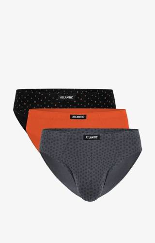 Slipy męskie 3MP-100 A'3 Atlantic szary-pomarańczowy-czarny