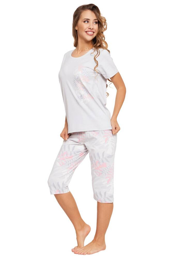 Piżama damska z krótkim rękawem PDD4200-022 Moraj - szary