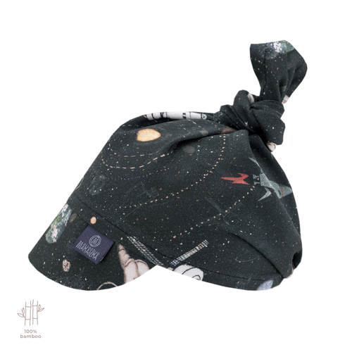 Stardust Chustka z daszkiem na gumce 100% Bamboo - Makaszka