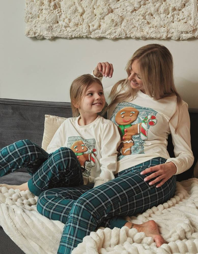 Piżama dziewczęca 594/171 592/171 Cookie 3 Cornette ecru