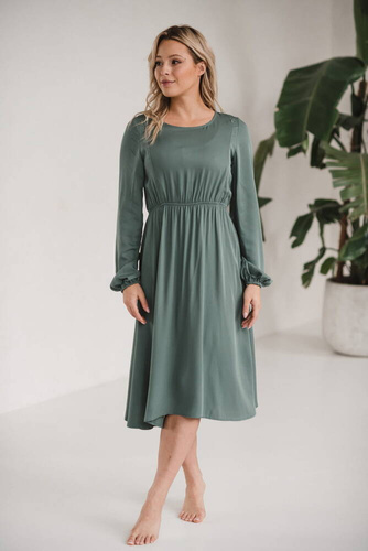 Sukienka ciążowa i do karmienia Lovely Dress Midi Milk&Love miętowy