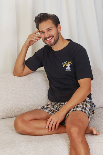PMB.7231 Piżama Męska Doctor Nap - black