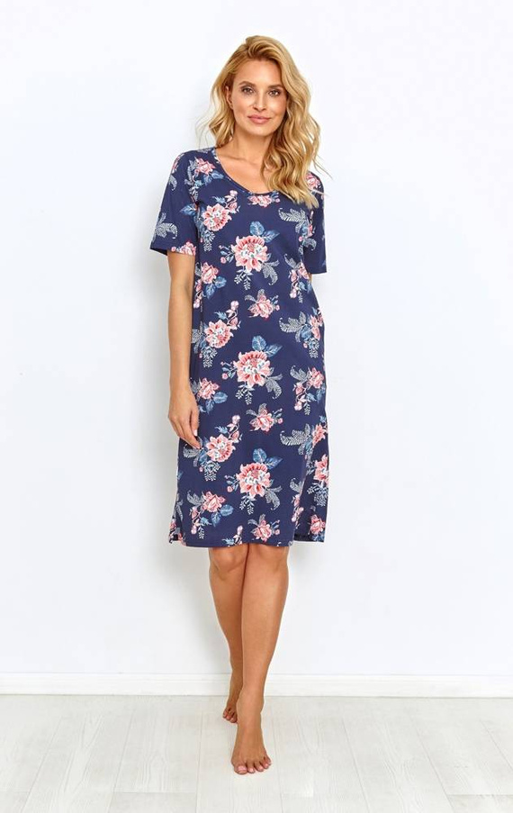 Koszula Nocna 2879, 2927 Ellie Taro-granatowy