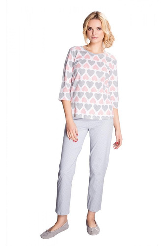 6304 Kelly Piżama damska Mewa szara