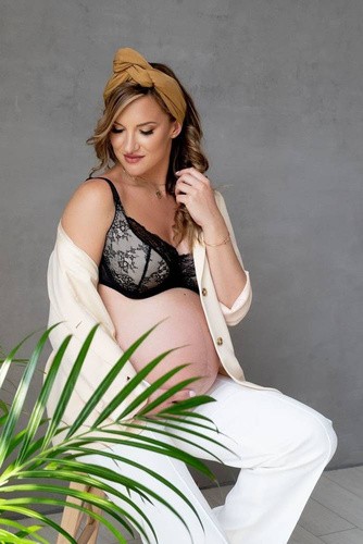 Półusztywniany biustonosz do karmienia Soul Momtobe - beżowy