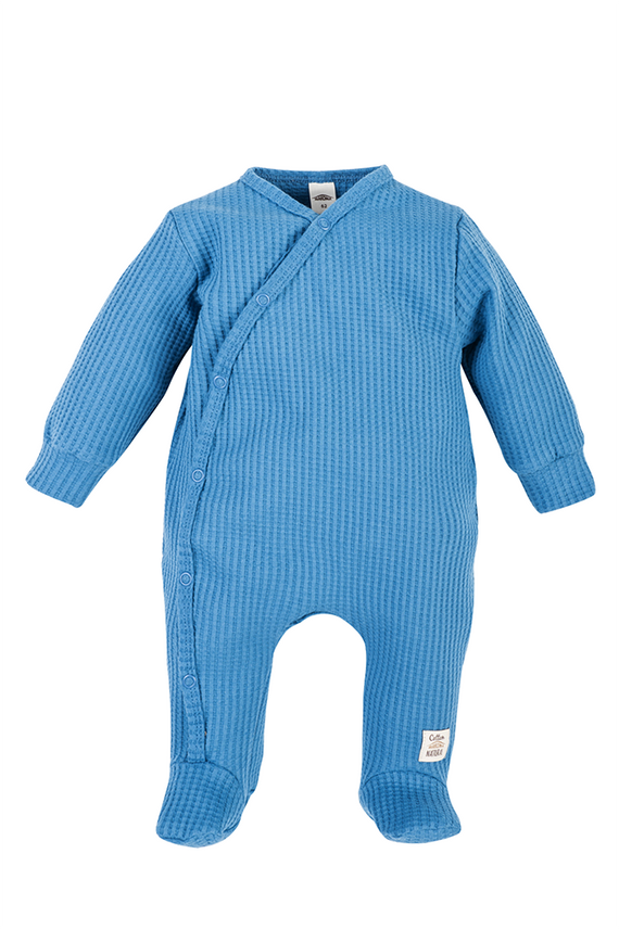 Pajacyk niemowlęcy "Natural Waffel" Makoma denim