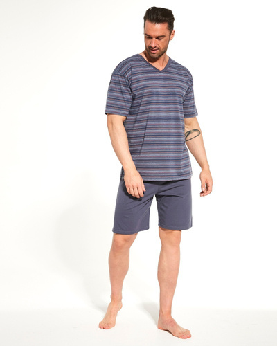 Piżama męska krótki rękaw, spodenki 330/31 Various Cornette - ciemny szary