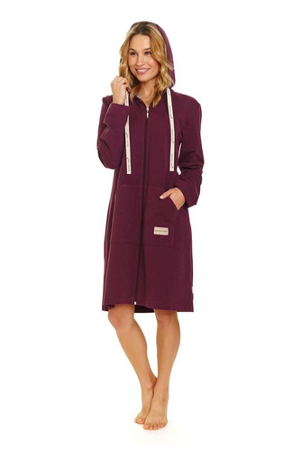 7107 Szlafrok damski Doctor Nap - burgundy