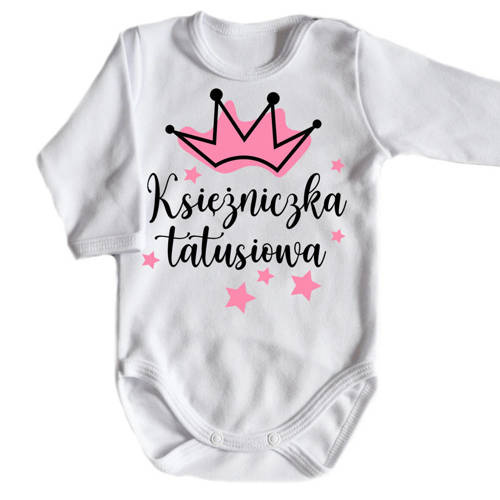 Body długi rękaw "Księżniczka tatusiowa" Moocha biały