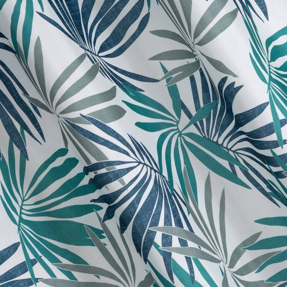 Zasłona gotowa na przelotkach Elina Design91 biały-turkus