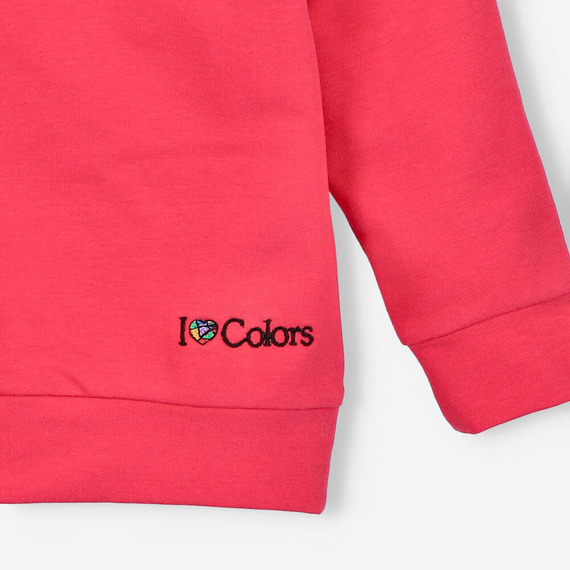 Bluza dresowa I love Colors - koral