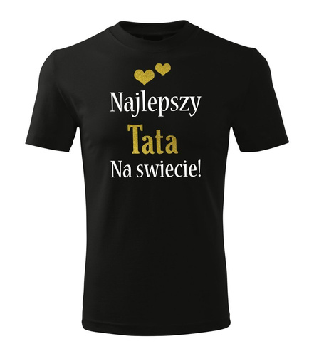 Koszulka męska "Najlepszy tata na świecie" Moocha czarny