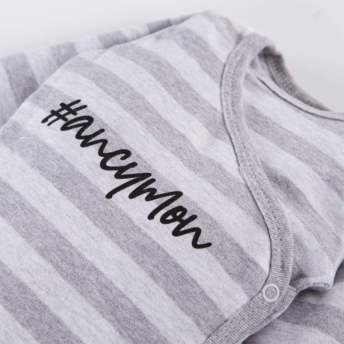 Body niemowlęce 2-pak Ancymon Eevi - szary/zielony