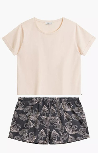 Piżama Damska NLP-489 Atlantic- pudrowy-grafitowy