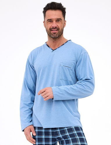 Cornette Richard 122/304 – męska piżama bawełniana z długim rękawem