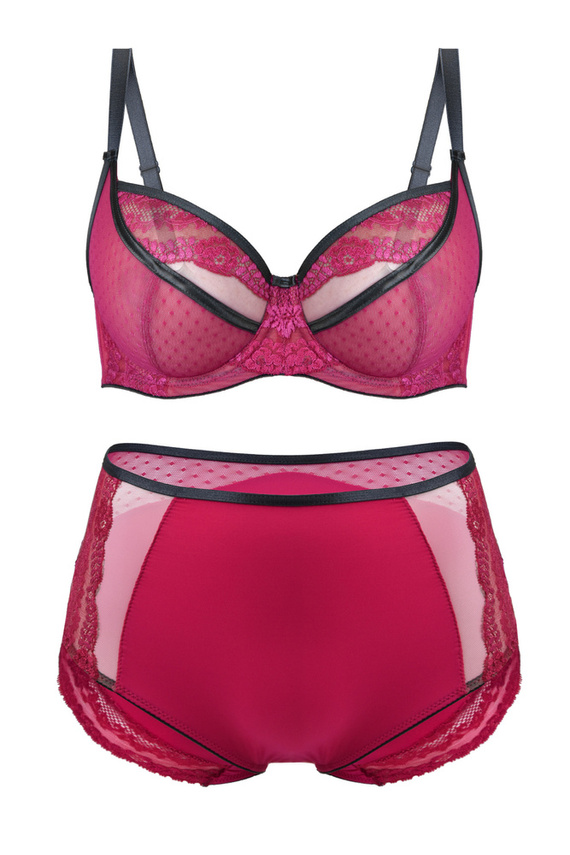 Figi damskie 19111 Dots Mediolano różowy