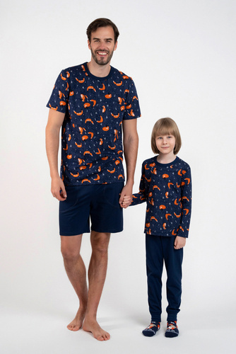 Piżama Męska krótki rękaw, krótkie spodnie Witalis talian Fashion