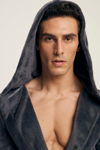 Henderson 43447 Vocal – szlafrok męski z kapturem, ciepła dzianina, stylowy i wygodny