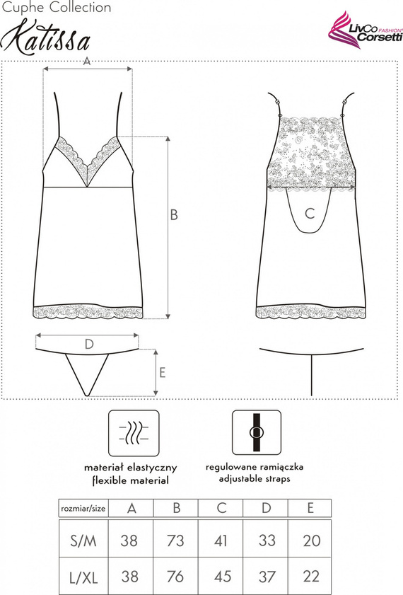 Komplet dwuczęściowy Katissa LC 90597 LivCo Corsetti Fashion