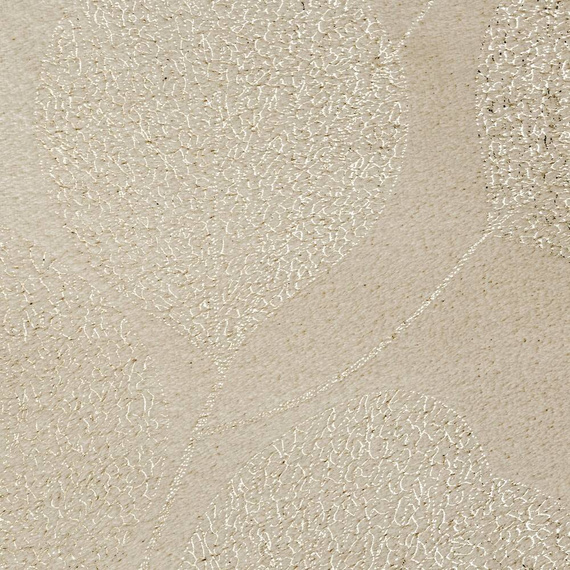 Koc narzuta z mikrofibry z błyszczącym nadrukiem liści Ginko 2 Eurofirany miodowy