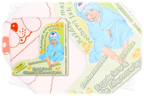 Niemowlęce okrycie kąpielowe "Piesek" Terjan - ecru