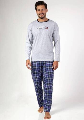 Piżama męska 469 Regina- szary