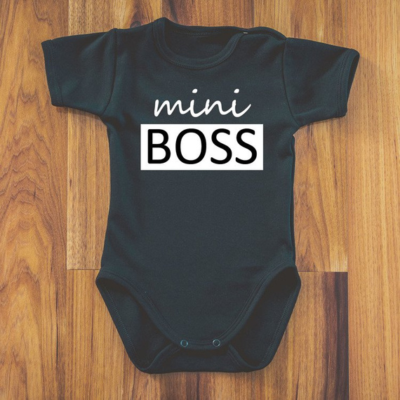 Body krótki rękaw "mini BOSS" Moocha białe