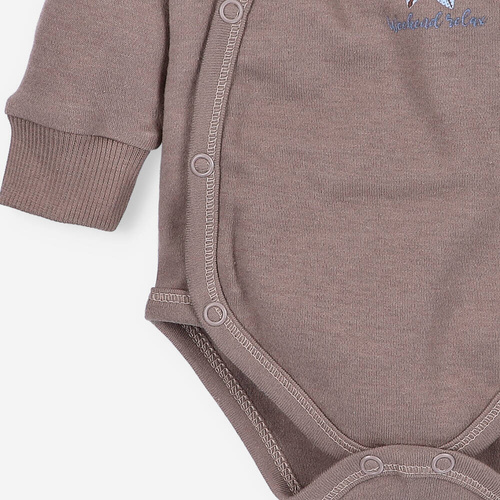 Body kopertowe z bawełny organicznej Skarby Jesieni Nini brązowy 