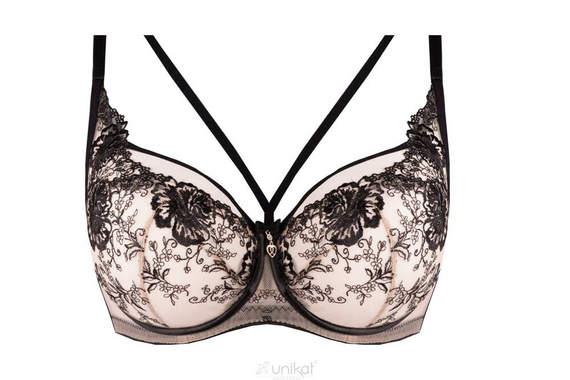 Biustonosz miękki Saskia Unikat czarny-beż