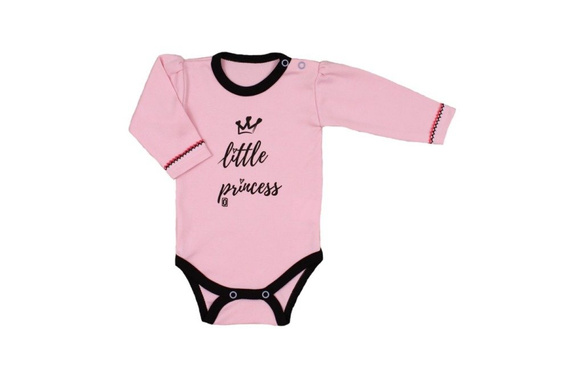 Body z długim rękawem "LITTLE PRINCESS" Terjan różowe